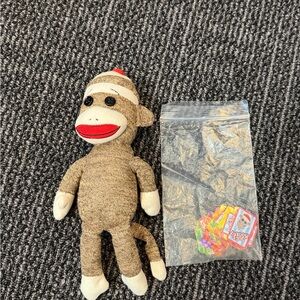 Brown Sock Monkey Plush Toy